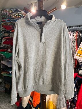 Premise Light Gray Half-Zip Pullover Sweater